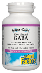 GABA 100 mg - 60 Chewable Tablets (Tropical Fruit Flavor)